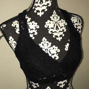 Black Lace Cross Back Aerie Bralette